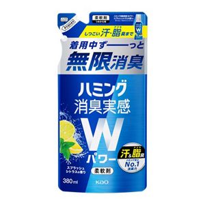 ハミング消臭実感Ｗパワー　クリアシトラスの香り　つめかえ用　３８０ｍｌ