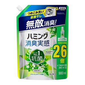 ハミング消臭実感　リフレッシュグリーンの香り　つめかえ用　９８０MＬ