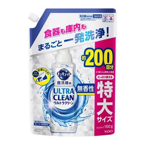 食器洗い乾燥機専用キュキュットウルトラクリーン　無香性　つめかえ用１１００ｇ