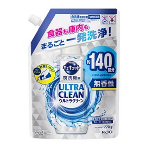 食器洗い乾燥機専用キュキュットウルトラクリーン　無香性　つめかえ用７７０ｇ