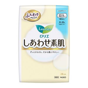 ロリエ　しあわせ素肌 多い昼用２２．５ｃｍ　羽なし　２４個