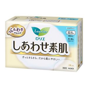 ロリエ　しあわせ素肌 多い昼用２２．５ｃｍ　羽なし　２４個