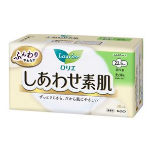 ロリエ　しあわせ素肌　多い昼用２２．５ｃｍ　羽つき　２0個