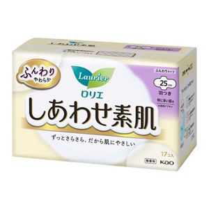 ロリエ　しあわせ素肌　特に多い昼用２５ｃｍ　羽つき　１７個