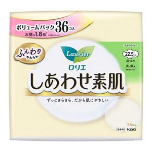 ロリエ　しあわせ素肌　ボリュームパック　多い昼用２２．５ｃｍ　羽つき　３６個