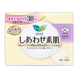 ロリエ　しあわせ素肌　ボリュームパック　特に多い昼用２５ｃｍ　羽つき　３０個