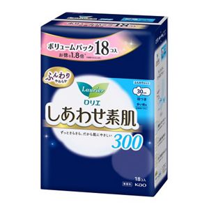 ロリエ　しあわせ素肌　ボリュームパック　多い夜用３０ｃｍ　羽つき　１８個