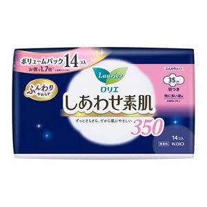 ロリエ　しあわせ素肌　ボリュームパック　特に多い夜用３５ｃｍ　羽つき　１４個