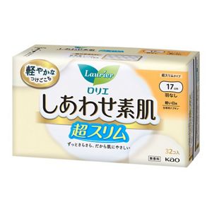 ロリエ　しあわせ素肌　超スリム　軽い日用１７ｃｍ　羽なし　３２個