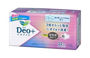 ロリエ　デオプラス　多い昼～ふつうの日用　２０．５ｃｍ　羽つき　２２コ入