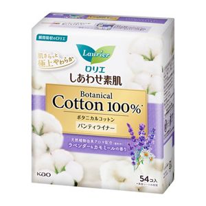 ロリエ　しあわせ素肌パンティライナー　Ｂｏｔａｎｉｃａｌ　Ｃｏｔｔｏｎ１００％　ラベンダー＆カモミールの香り　５４コ入