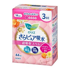 ロリエさらピュア吸水　超吸収スリム　３ｃｃパウダリーフラワーの香り４４枚