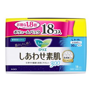 ロリエ　しあわせ素肌　ボリュームパック　多い夜用３０ｃｍ　羽つき　１８個