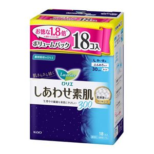 ロリエ　しあわせ素肌　ボリュームパック　多い夜用３０ｃｍ　羽つき　１８個