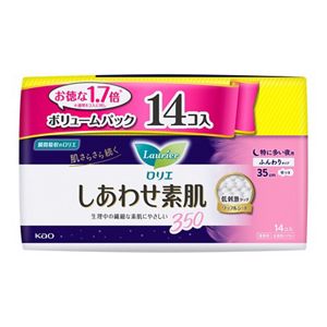 ロリエ　しあわせ素肌　ボリュームパック　特に多い夜用３５ｃｍ　羽つき　１４個