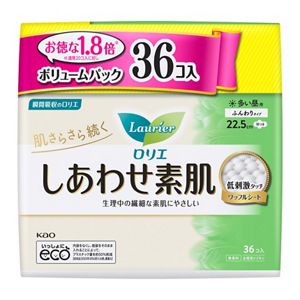 ロリエ　しあわせ素肌　ボリュームパック　多い昼用２２．５ｃｍ　羽つき　３６個