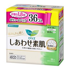 ロリエ　しあわせ素肌　ボリュームパック　多い昼用２２．５ｃｍ　羽つき　３６個