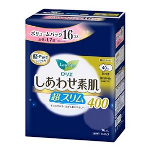 ロリエ　しあわせ素肌　ボリュームパック　超スリム　特に多い夜用４０ｃｍ　羽つき　１６個