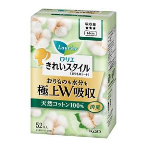 ロリエ　きれいスタイル　極上Ｗ吸収　天然コットン１００％　５２コ入