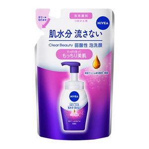 ニベア　クリアビューティー弱酸性泡洗顔　もっちり美肌　つめかえ用　１３０ｍｌ