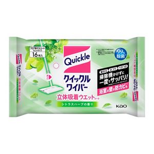 クイックルワイパー　立体吸着ウエットシート　シトラスハーブの香り　１６枚入