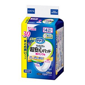 リリーフ　紙パンツ用パッド　ズレずにピタッと超安心４回分　３０枚